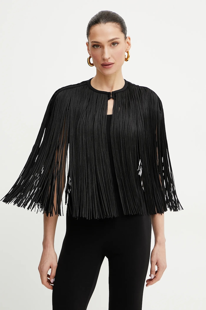Herve Leger sacou Icon culoarea negru, un singur rand de nasturi, uni, FRI1456462