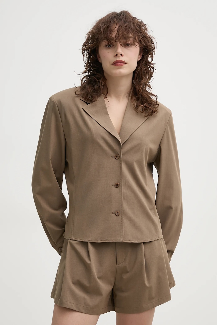 ISABELLE BLANCHE sacou culoarea bej, un singur rand de nasturi, neted, IS25SS-J002-T003 ISABELLE BLANCHE sacou culoarea bej, un singur rand de nasturi, neted, IS25SS-J002-T003
