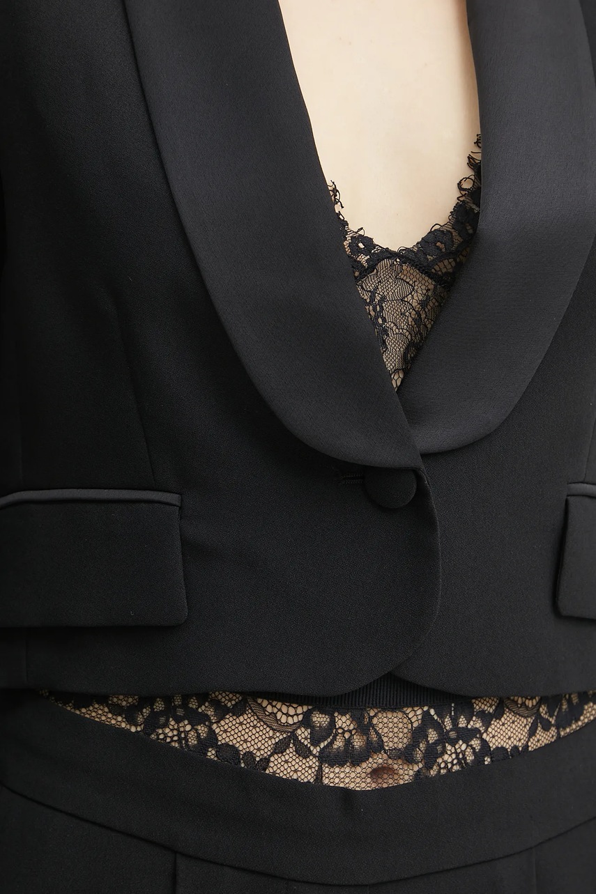 Σακάκι Ermanno Firenze χρώμα: μαύρο, 56TI007E22 φωτογραφία