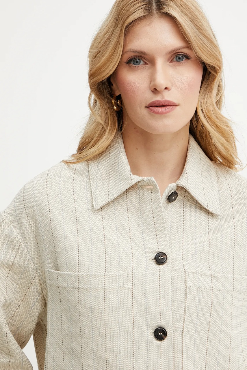 Košilová bunda ze lněné směsi MAX&amp;Co. (obrázek 4)