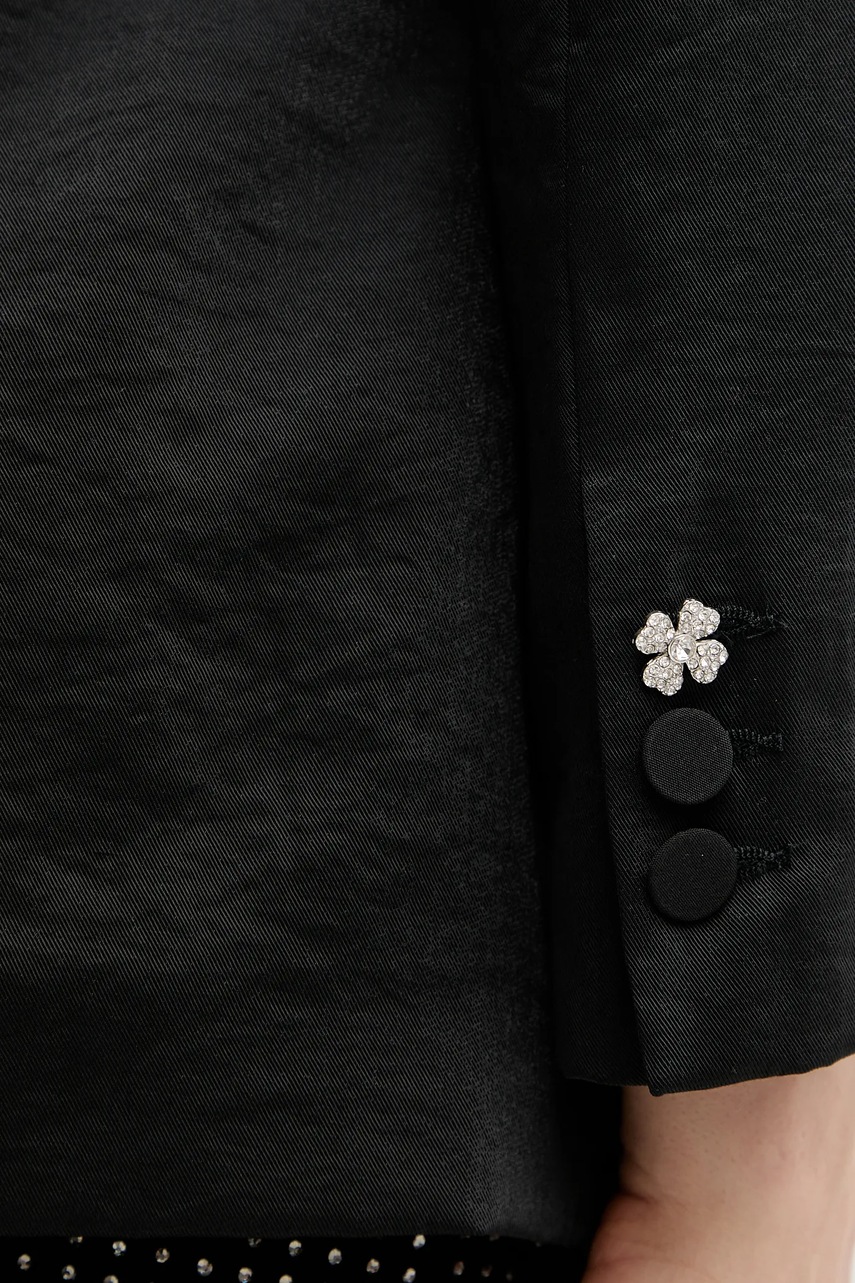 Σακάκι Morgan VTEO.F χρώμα: μαύρο, VTEO.F φωτογραφία