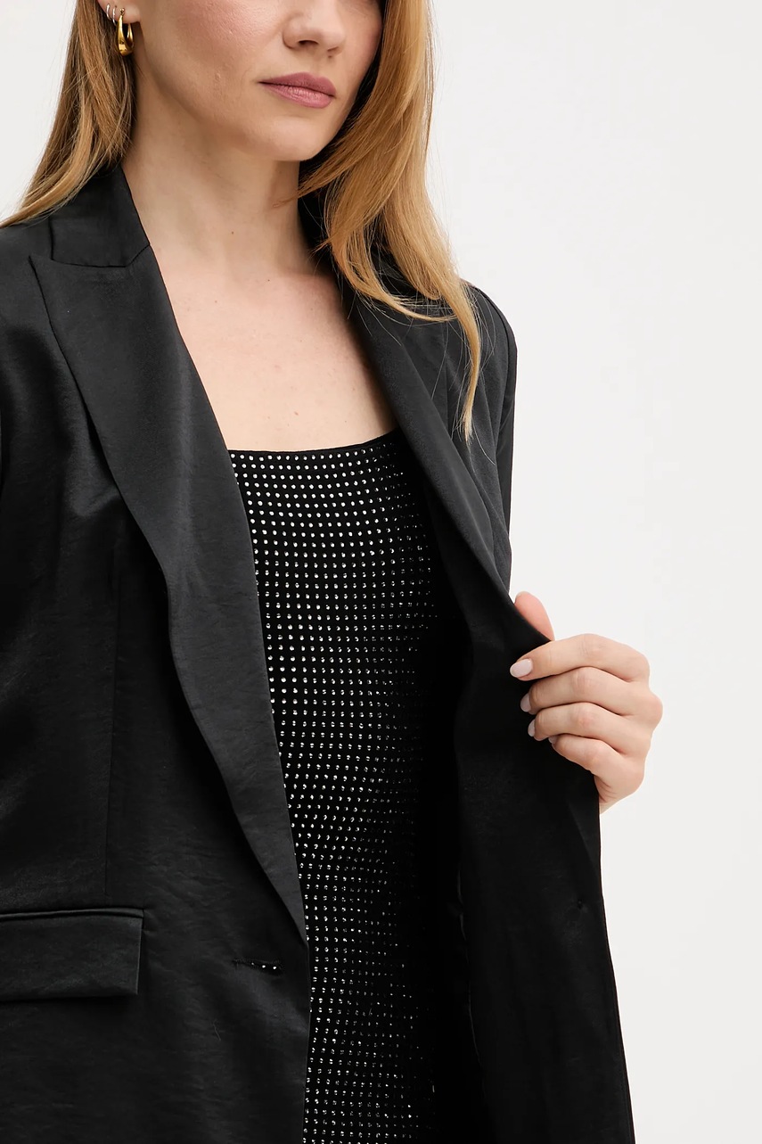 Σακάκι Morgan VTEO.F χρώμα: μαύρο, VTEO.F φωτογραφία