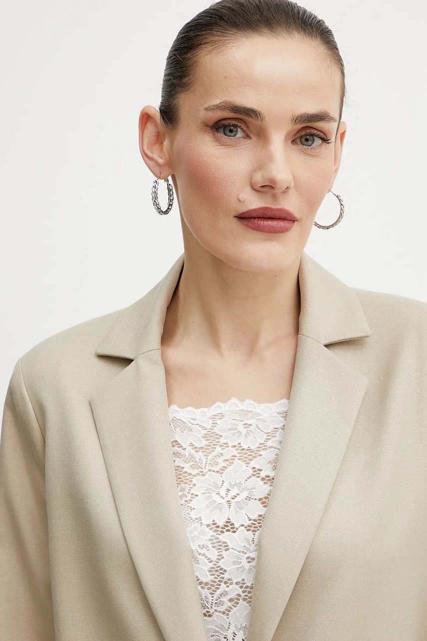 Σακάκι Morgan VLUX.F χρώμα: μπεζ, VLUX.F φωτογραφία