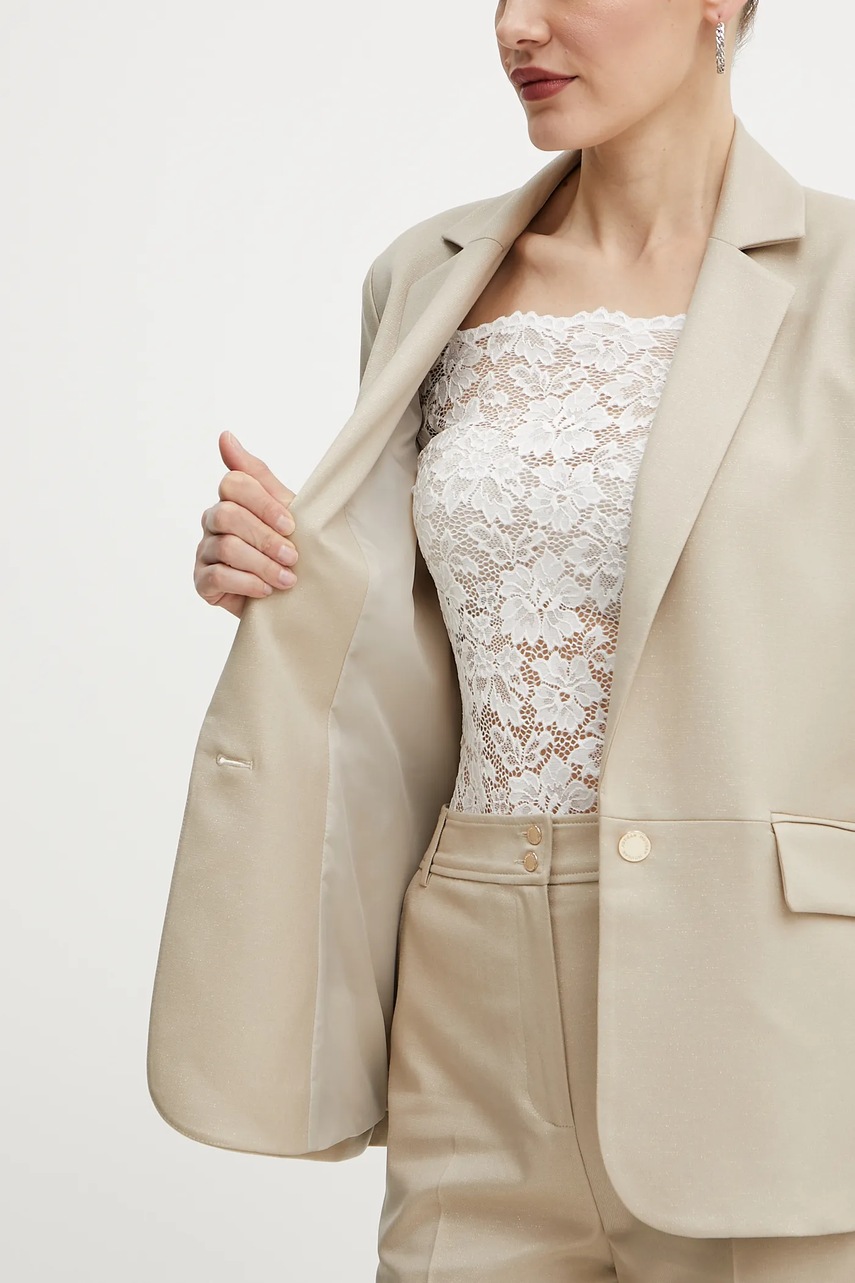 Σακάκι Morgan VLUX.F χρώμα: μπεζ, VLUX.F φωτογραφία