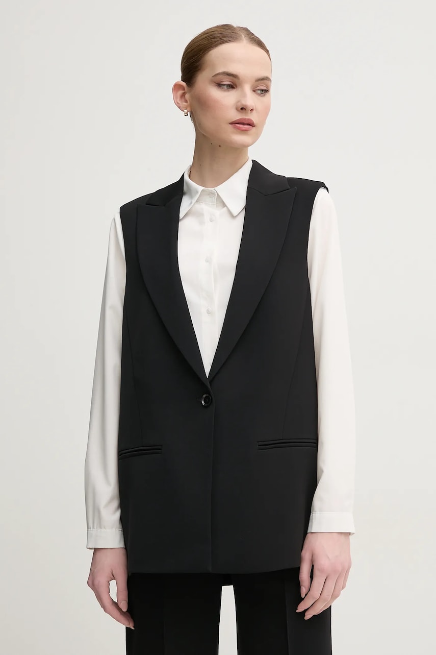 Marc Aurel vesta culoarea negru, un singur rand de nasturi, 5708-2020-92875 Marc Aurel vesta culoarea negru, un singur rand de nasturi, 5708-2020-92875