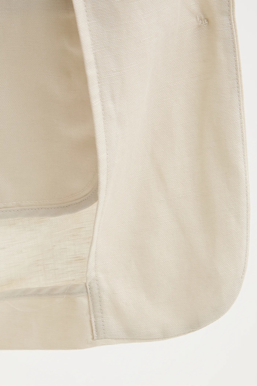 Blazer με μείγμα λινών United Colors of Benetton χρώμα: μπεζ, 25BVDW036 φωτογραφία