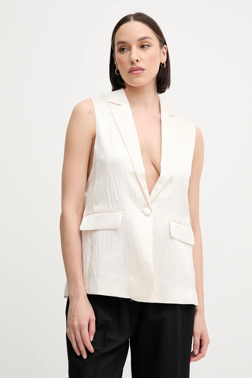 Pedro del Hierro vestă culoarea bej, un singur rand de nasturi, 7319822