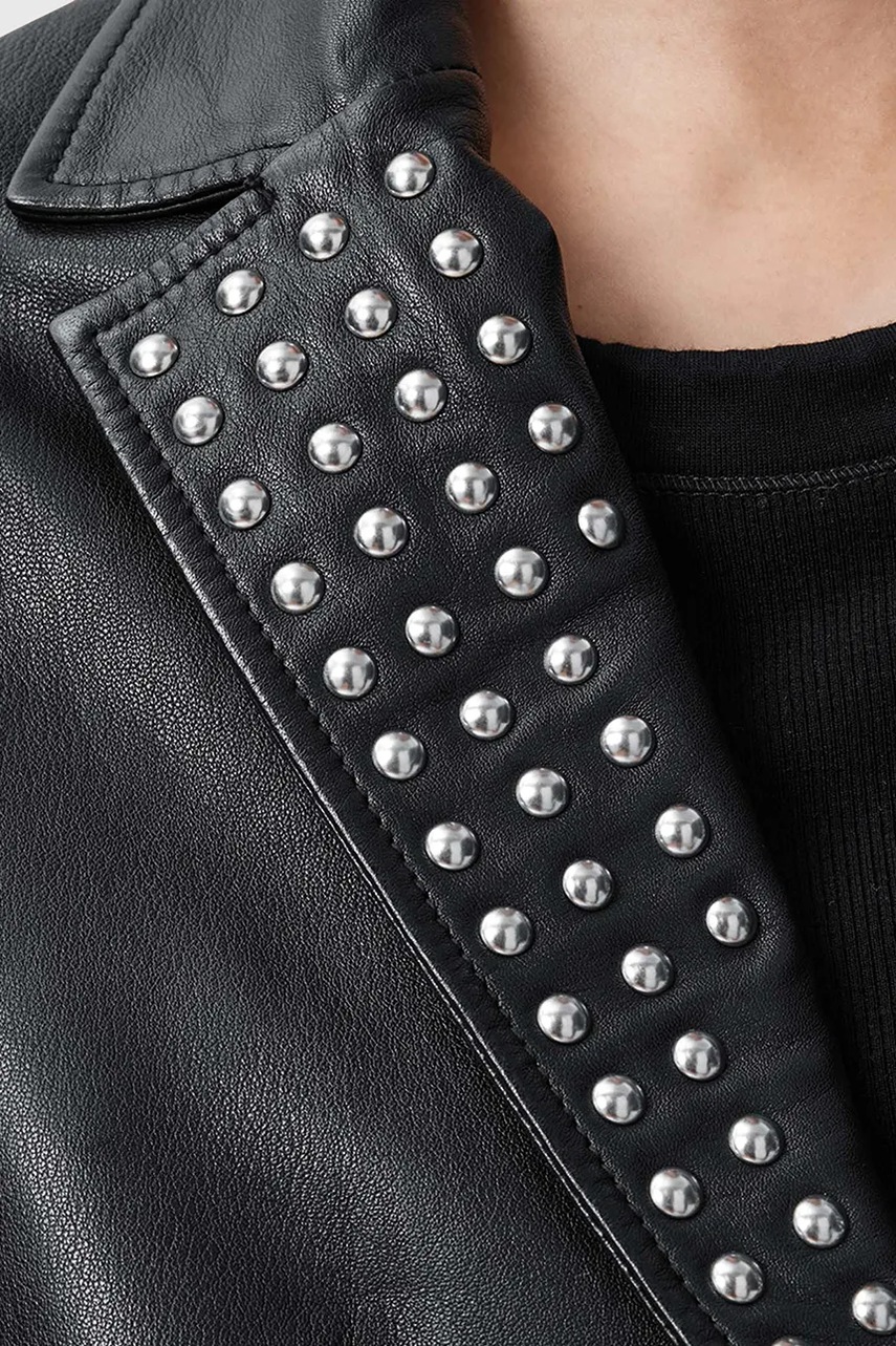 Δερμάτινο σακάκι AllSaints CORINNA φωτογραφία