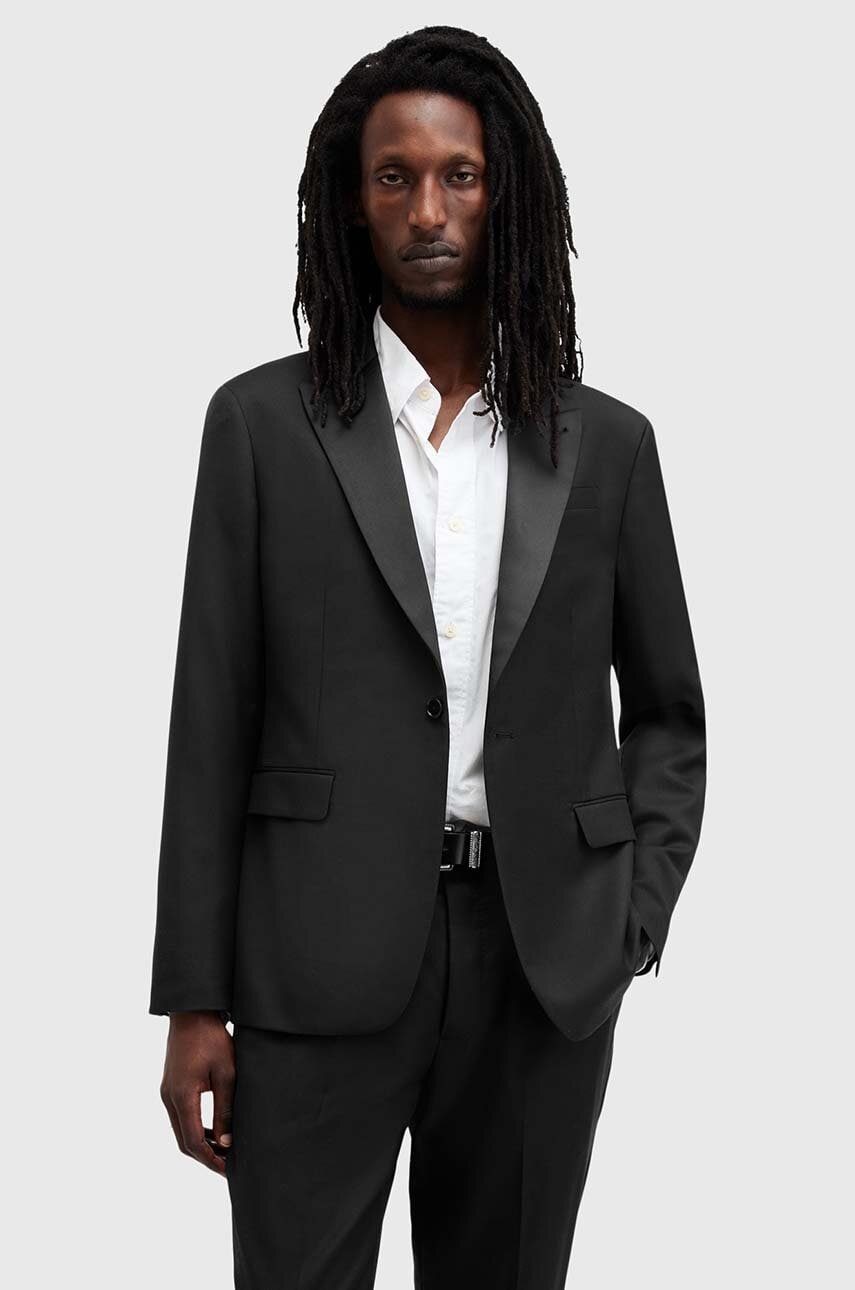 AllSaints sacou din lana TISBURY culoarea negru, M029QB AllSaints sacou din lana TISBURY culoarea negru, M029QB