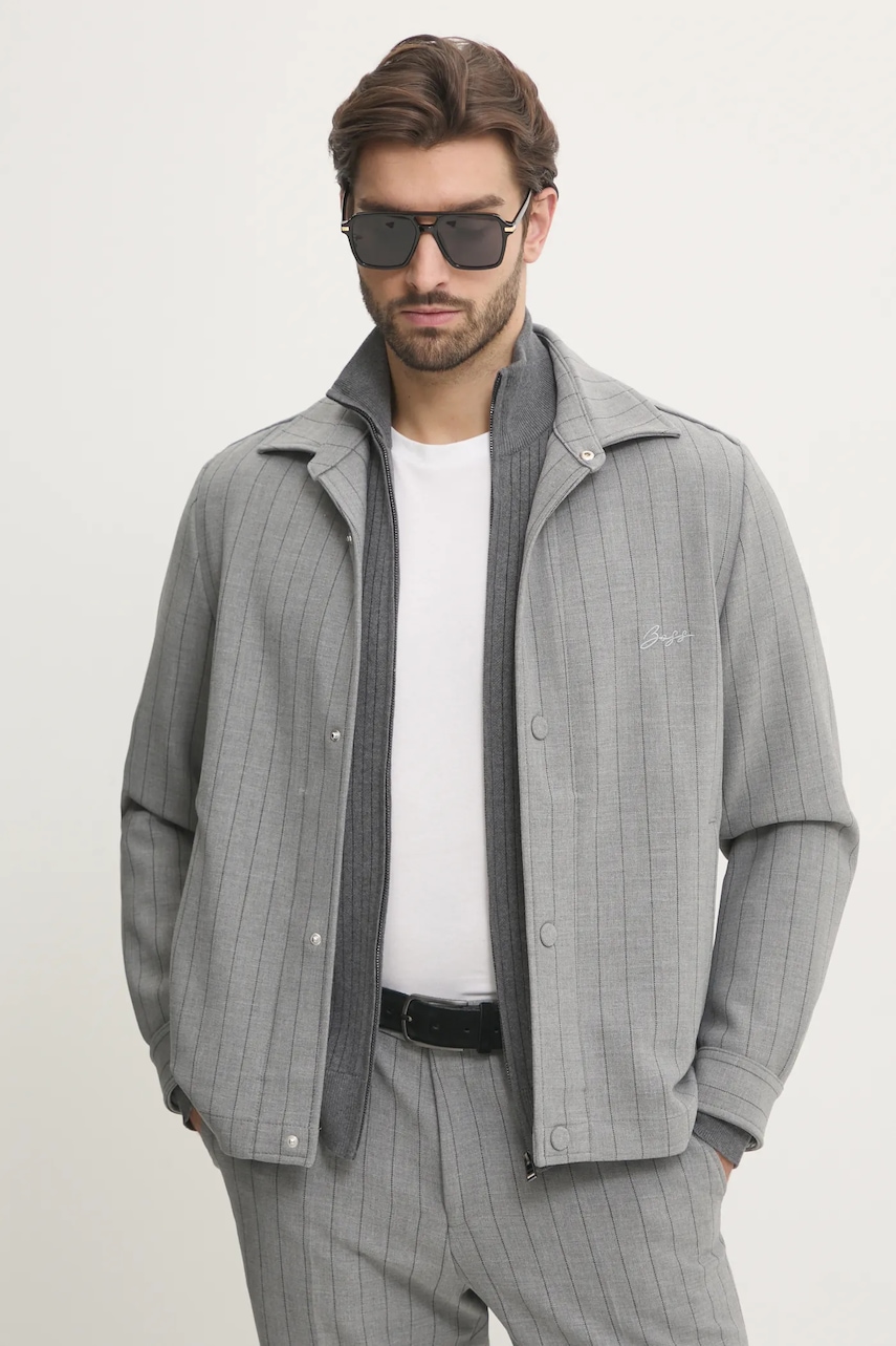 BOSS geaca barbati, culoarea gri, de tranzitie, 50534987