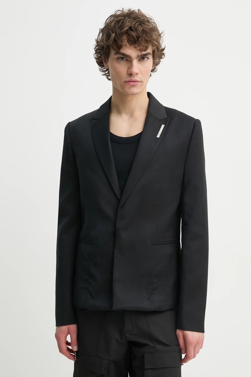 Vlněné sako Heliot Emil černá barva, PRESS25_M_04_048_BLK01
