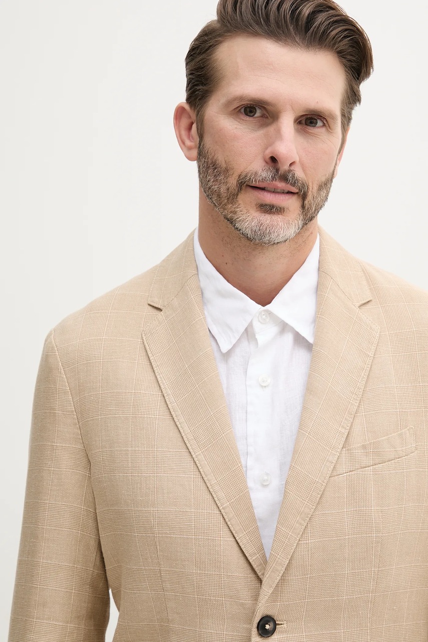 Λινό πανωφόρι United Colors of Benetton φωτογραφία