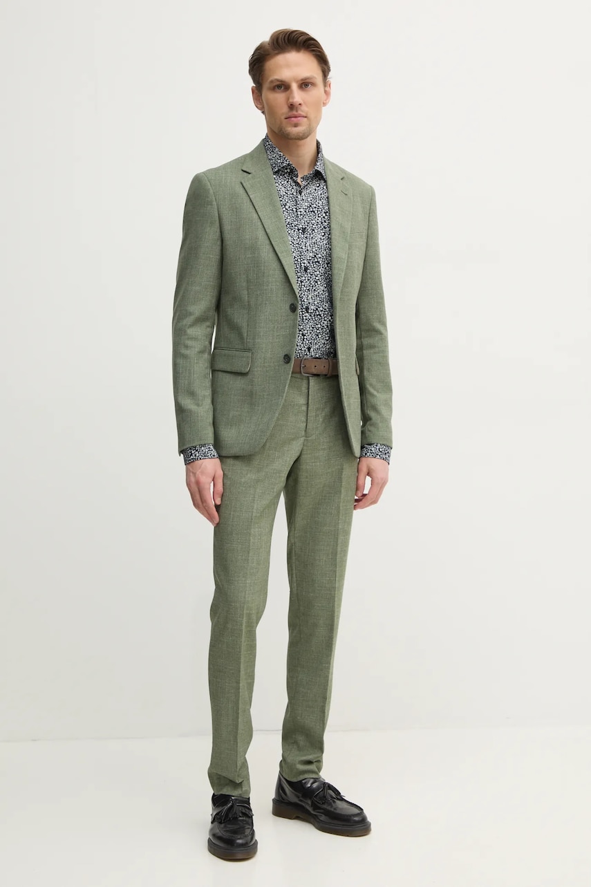 Lindbergh costum barbati, culoarea verde, melanj, 30-606034 Lindbergh costum barbati, culoarea verde, melanj, 30-606034