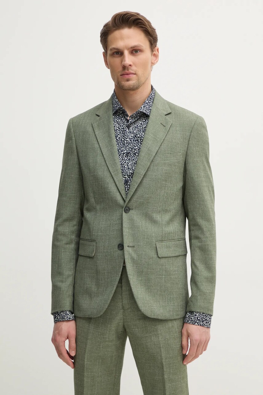 Lindbergh öltöny zöld, férfi, melange, 30-606034 termék 2. képe