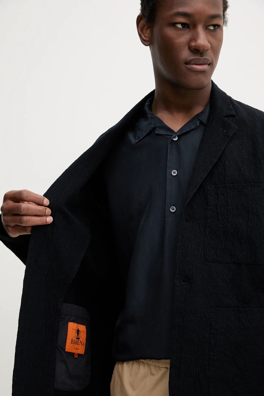 Blazer με μείγμα λινών BARENA VENEZIA Camicia Mola ανδρικό, χρώμα: ναυτικό μπλε, OSU5067.2768 φωτογραφία