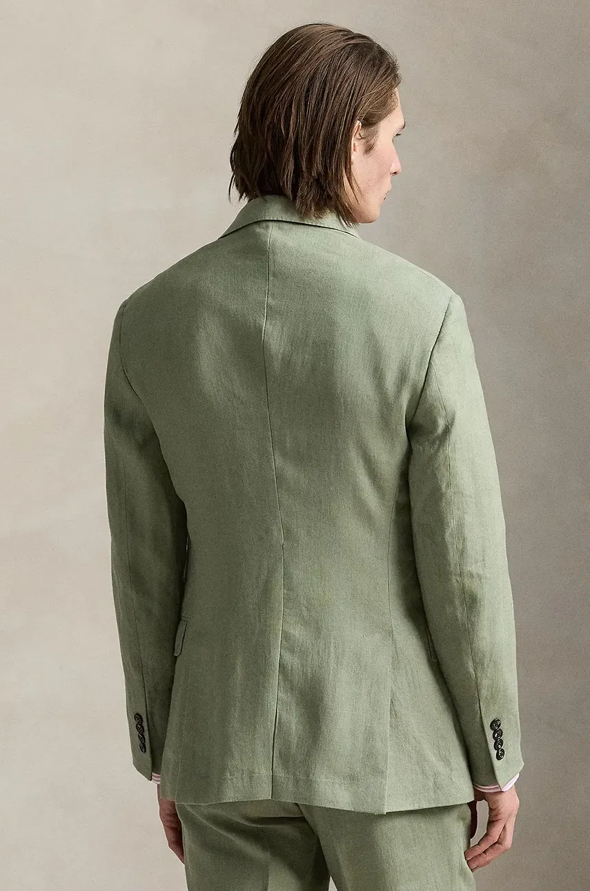 Льняной жакет Polo Ralph Lauren цвет зелёный 715966909 Льняной жакет Polo Ralph Lauren цвет зелёный 715966909