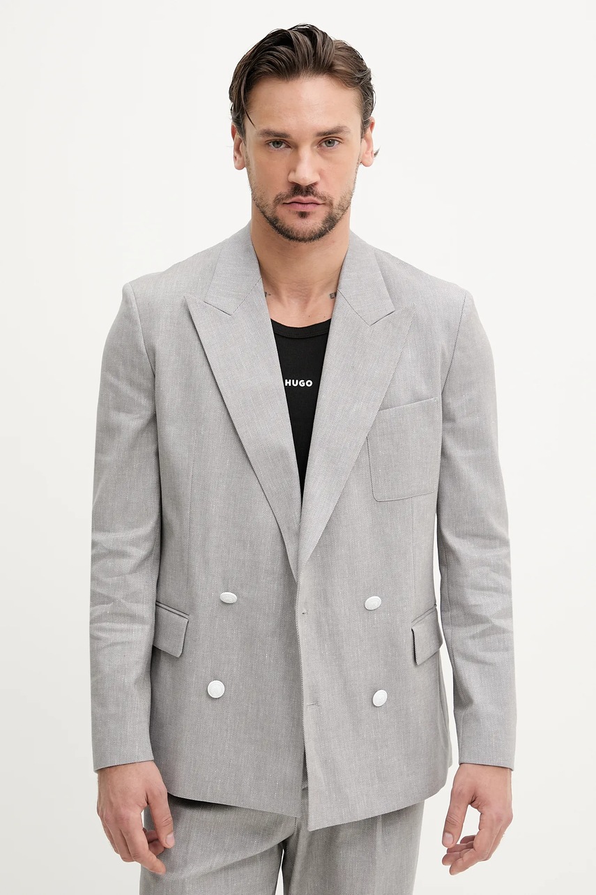 Sako s příměsí lnu HUGO (obrázek 4)