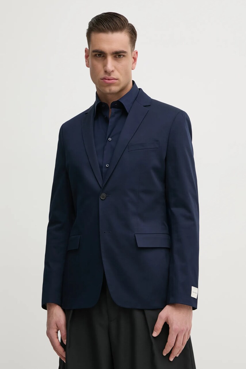 Levně Sako Calvin Klein tmavomodrá barva, K10K114468