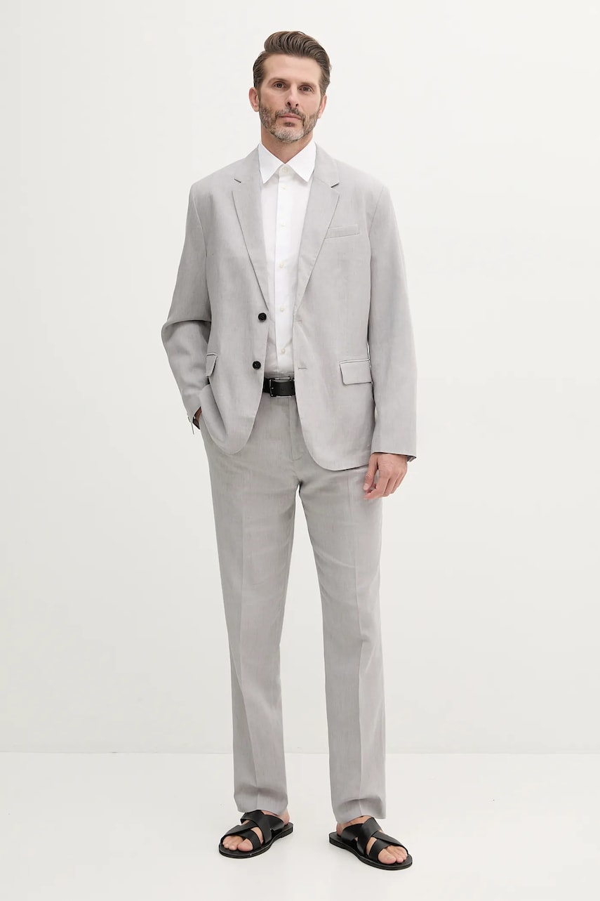 Льняной жакет Calvin Klein цвет серый LV04LB447G Льняной жакет Calvin Klein цвет серый LV04LB447G