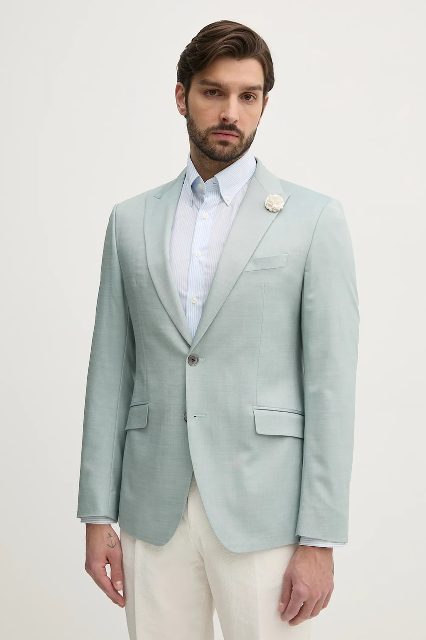 Joop! sacou din lână bărbați, culoarea turcoaz, 30038962 - 0 | YEO
