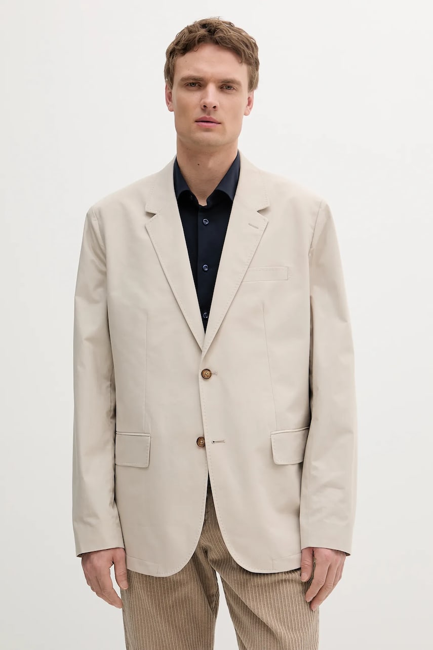 Michael Kors sacou din bumbac culoarea bej, CS5100THC2