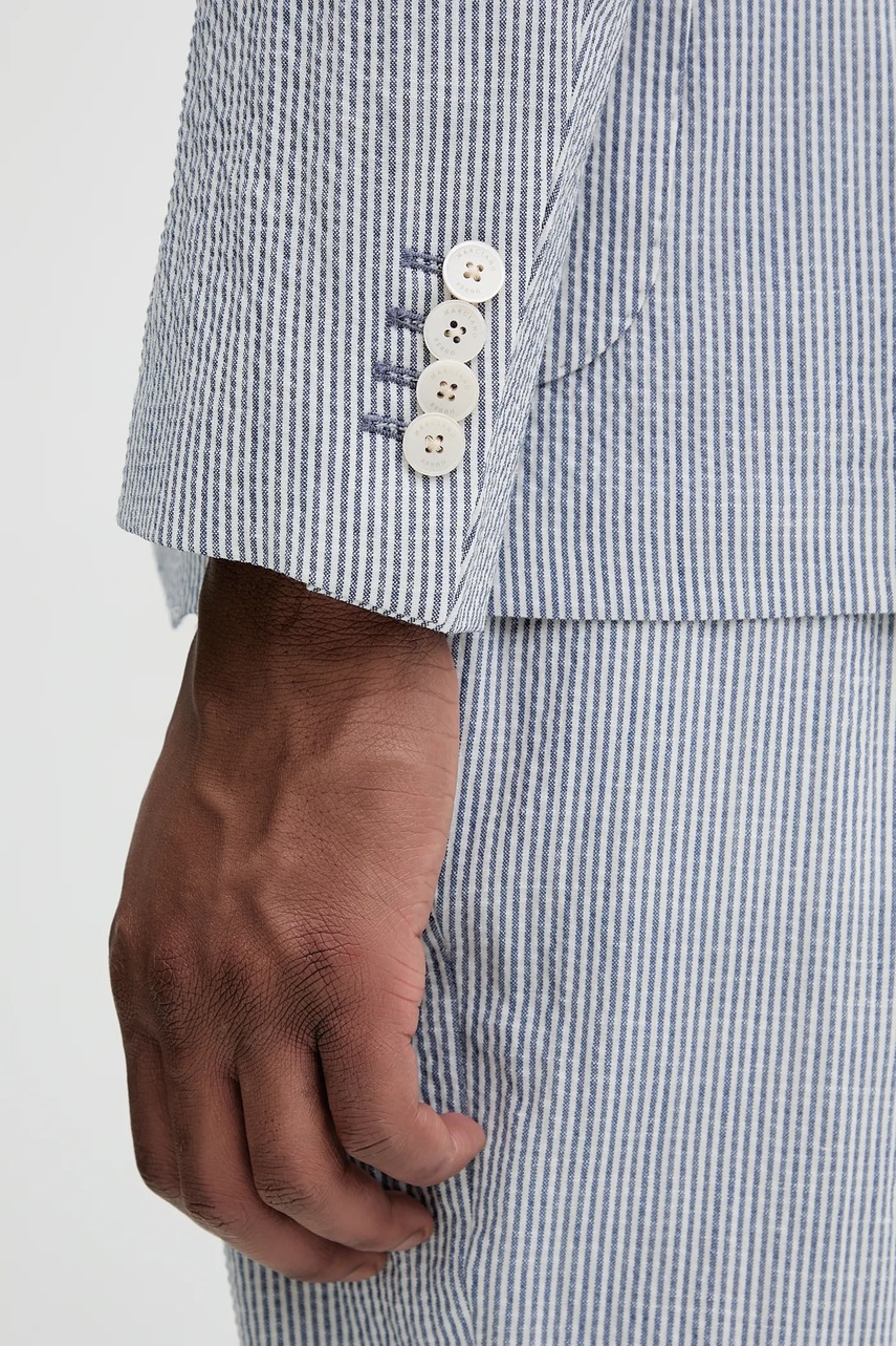 Μπλέιζερ με μίγμα μαλλιού Marciano Guess ανδρικό, χρώμα: μπλε, 5GHN16 2314Z φωτογραφία