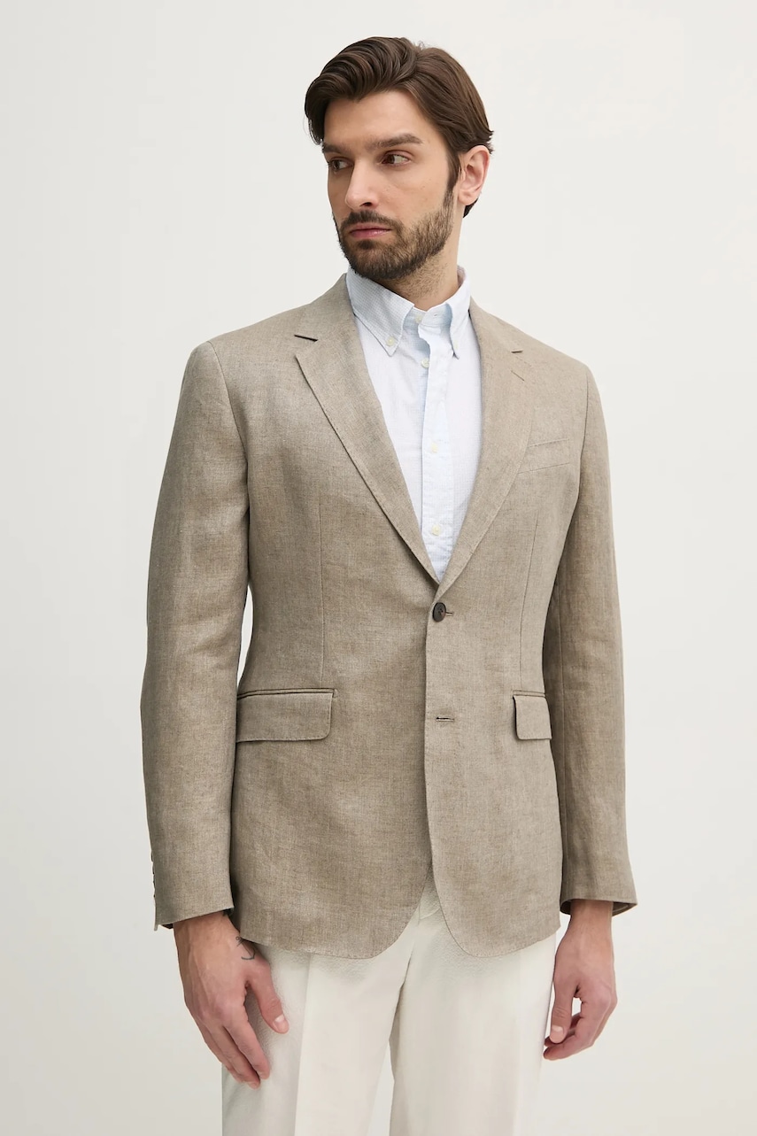 Hackett London sacou de in bărbați, culoarea bej, HM443515R