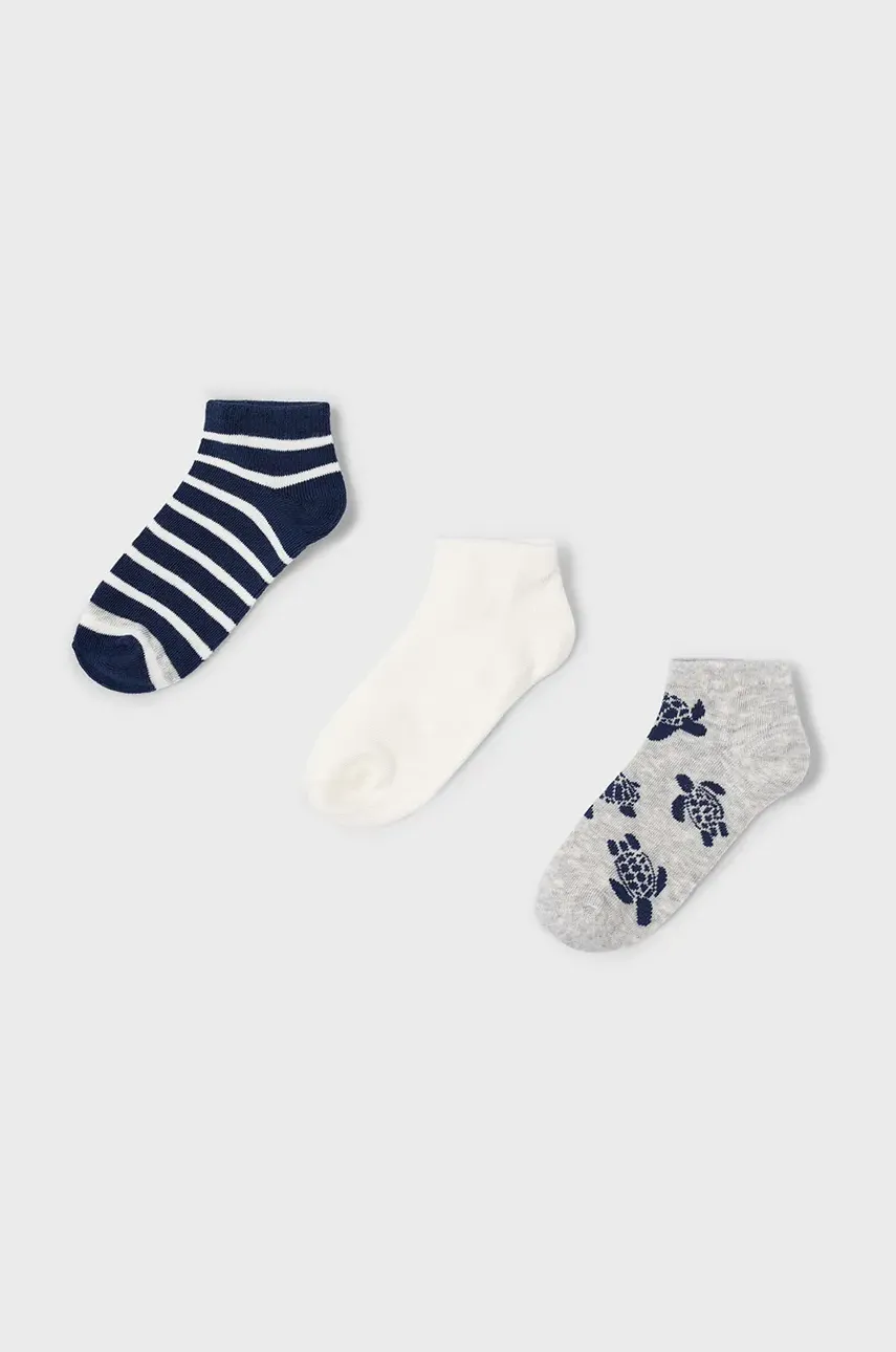 Mayoral sosete copii 3-pack culoarea gri, 10908