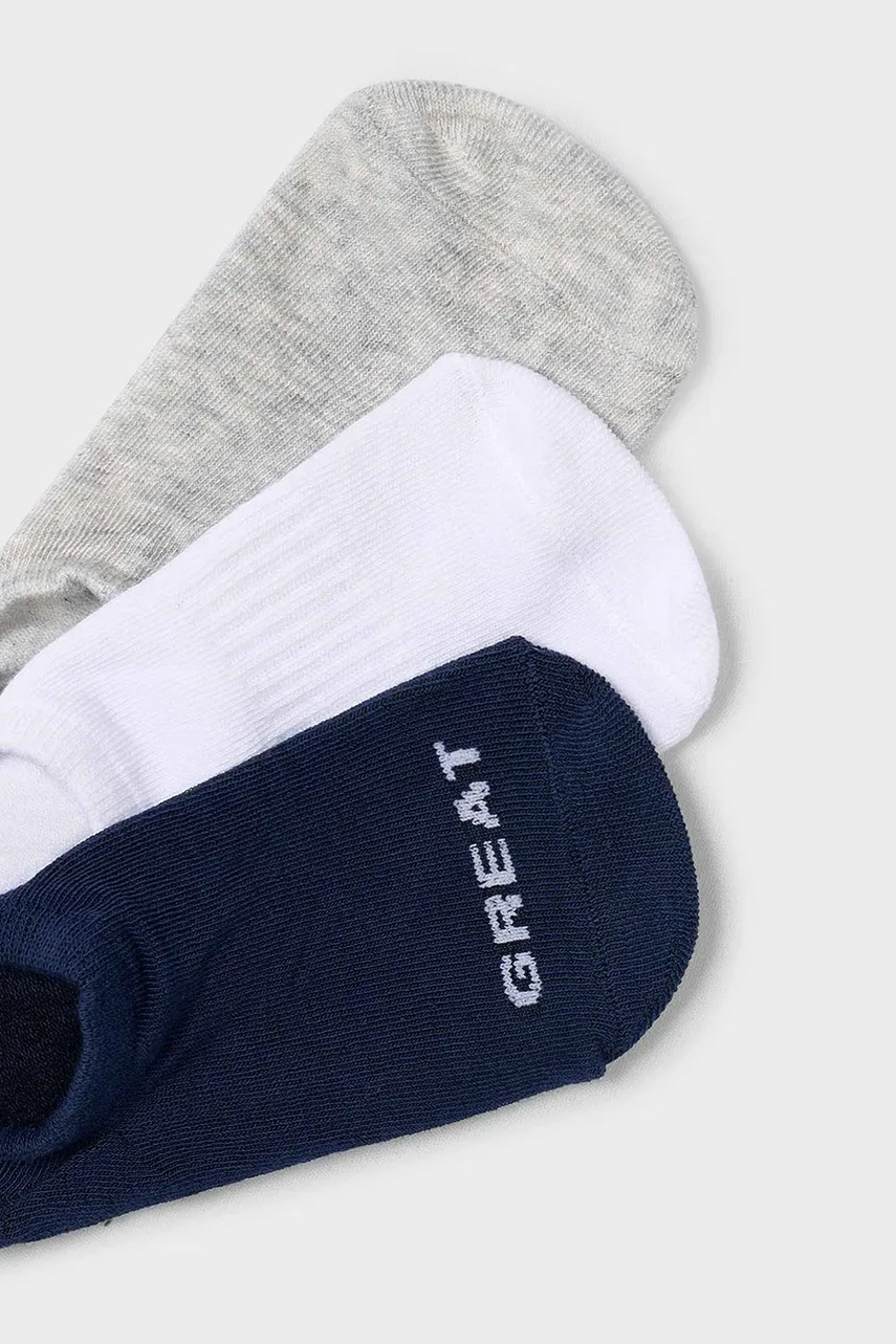 Дитячі шкарпетки Mayoral 3-pack колір сірий 10910