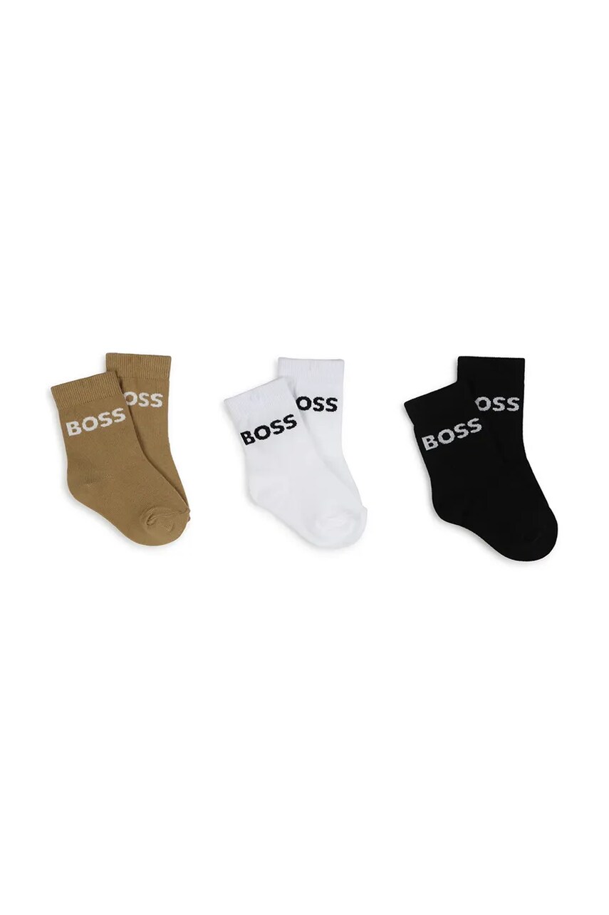 BOSS sosete bebe 3-pack culoarea negru, J51745