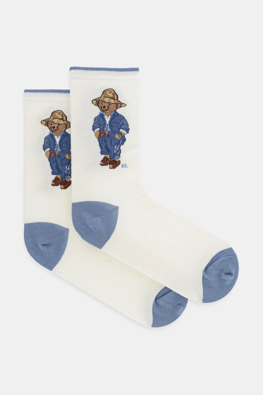 Levně Ponožky Polo Ralph Lauren dámské, béžová barva, 455968666