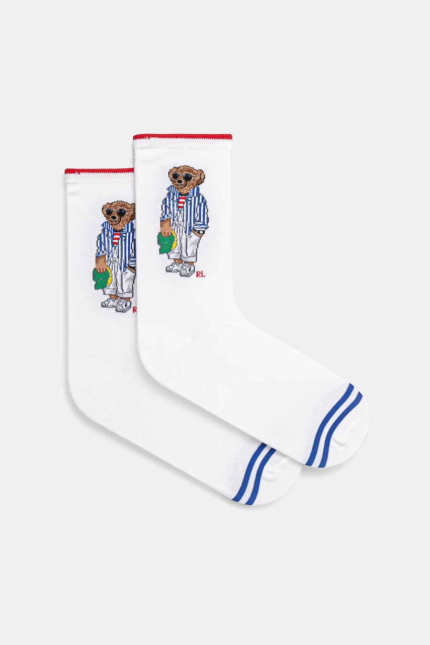 Levně Ponožky Polo Ralph Lauren dámské, bílá barva, 455968668