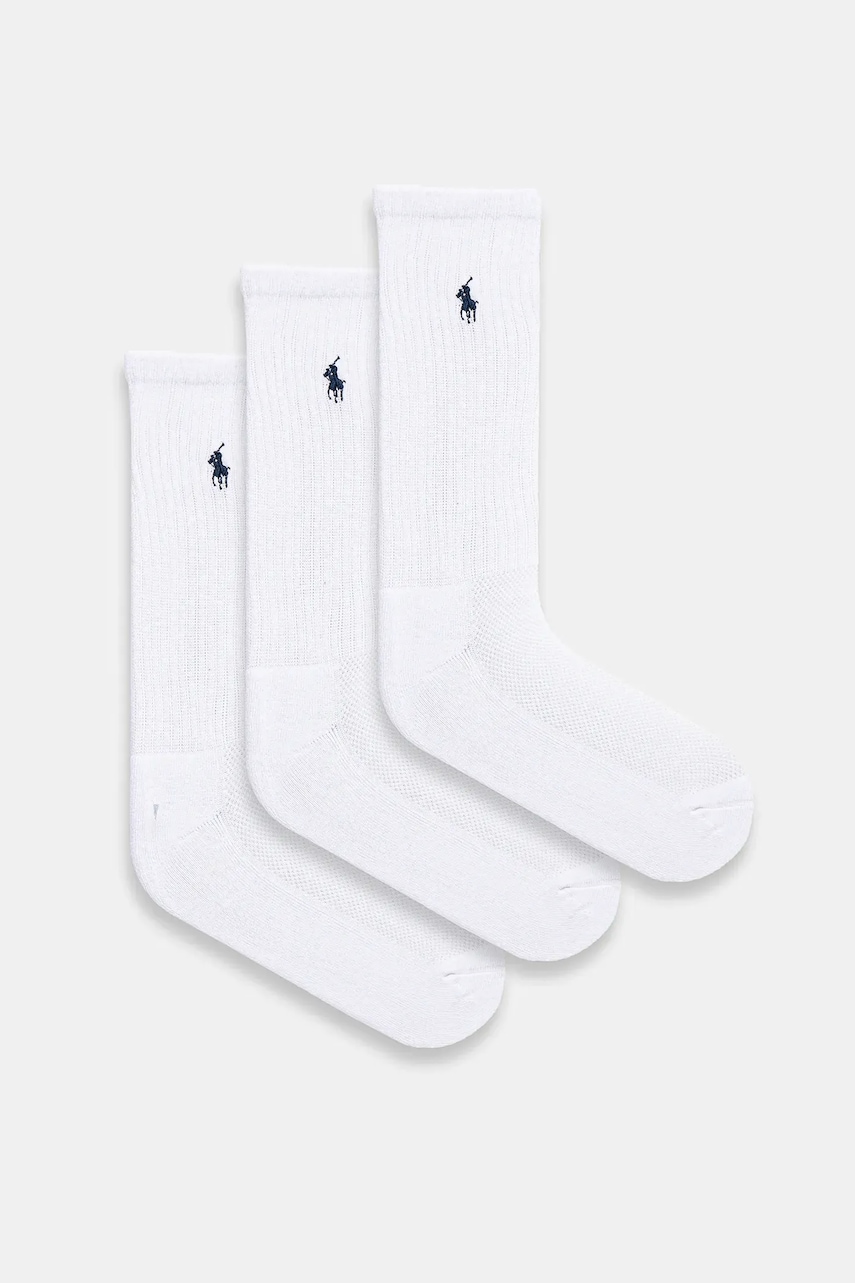 Levně Ponožky Polo Ralph Lauren 3-pack dámské, bílá barva, 455918021