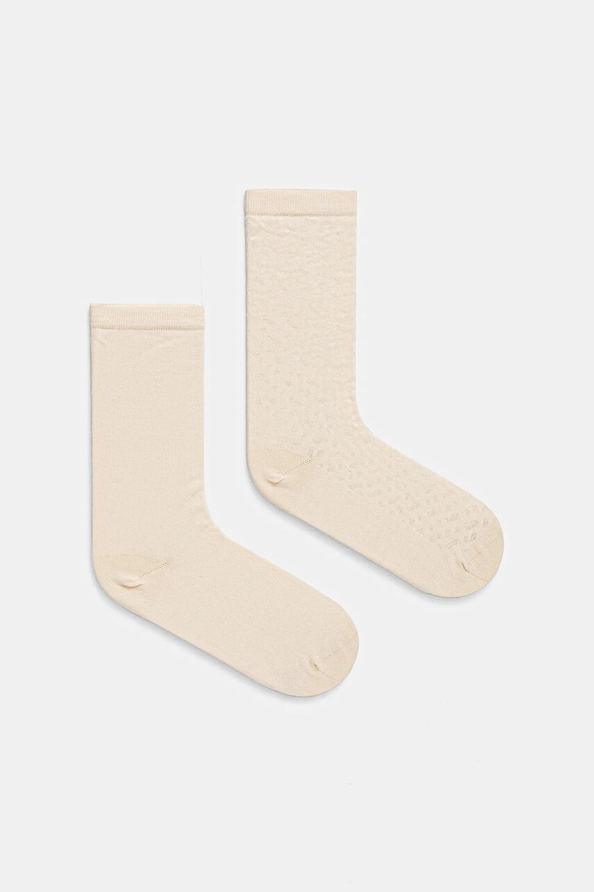 Levně Ponožky BOSS 2-pack dámské, béžová barva, 50515062