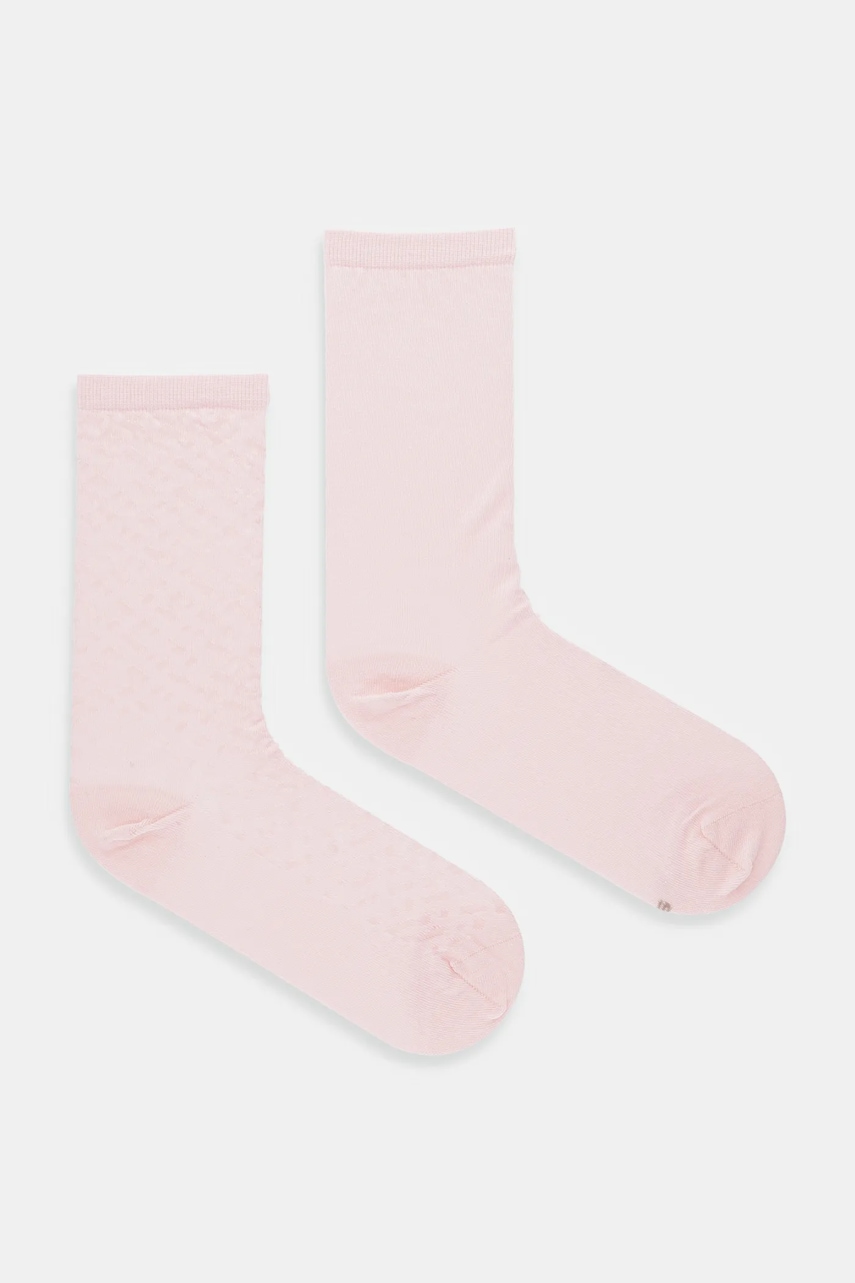 Levně Ponožky BOSS 2-pack dámské, béžová barva, 50515062