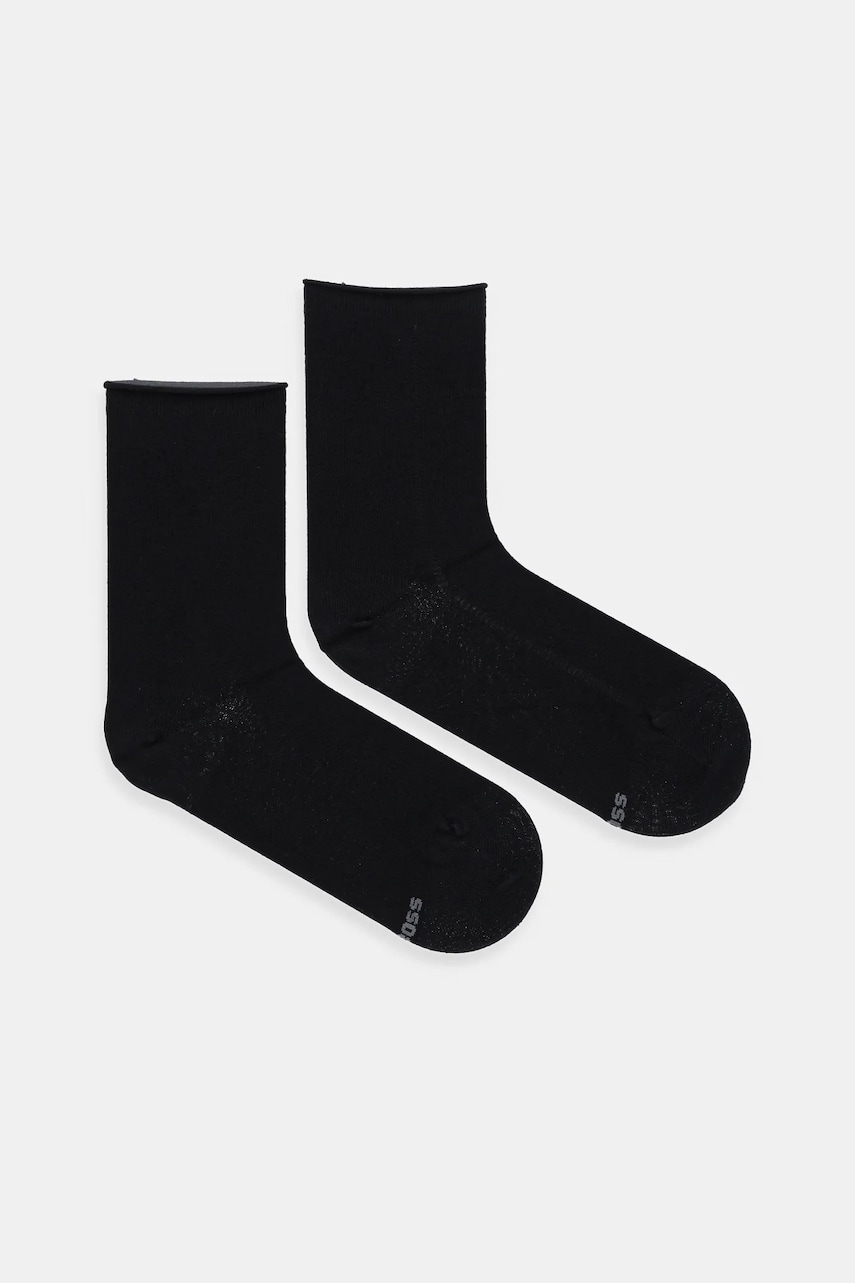 BOSS sosete 2-pack femei, culoarea negru, 50530397