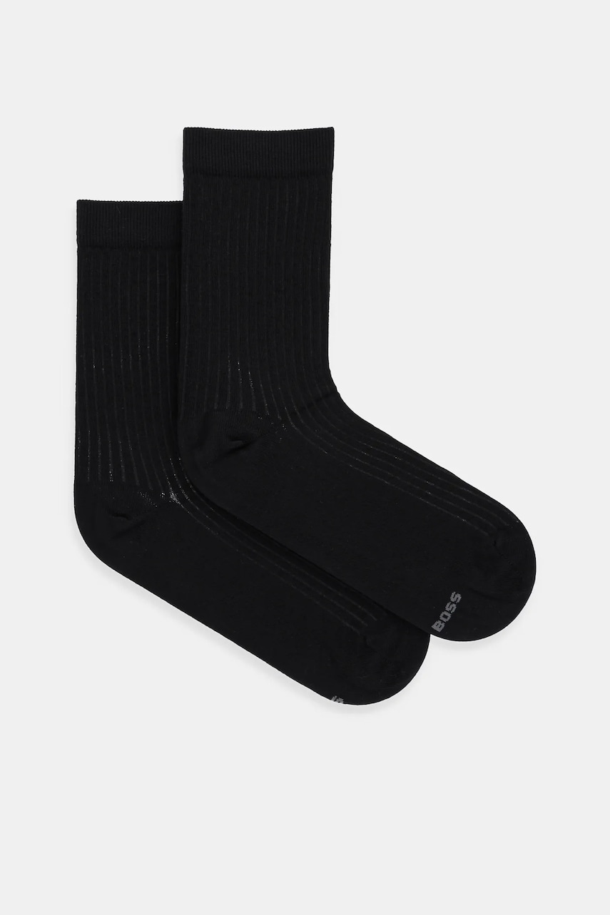BOSS sosete 2-pack femei, culoarea negru, 50534275
