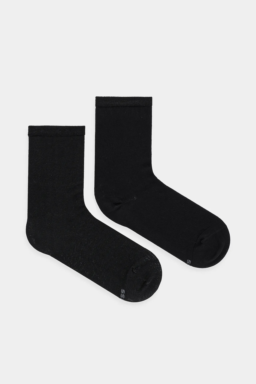 BOSS sosete 2-pack femei, culoarea negru, 50534668