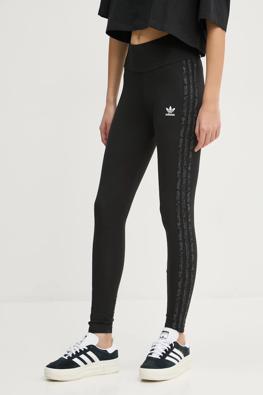 adidas Originals pantaloni SNAKE 3S LGNGS femei, culoarea negru, modelator, JC5750 adidas Originals pantaloni SNAKE 3S LGNGS femei, culoarea negru, modelator, JC5750