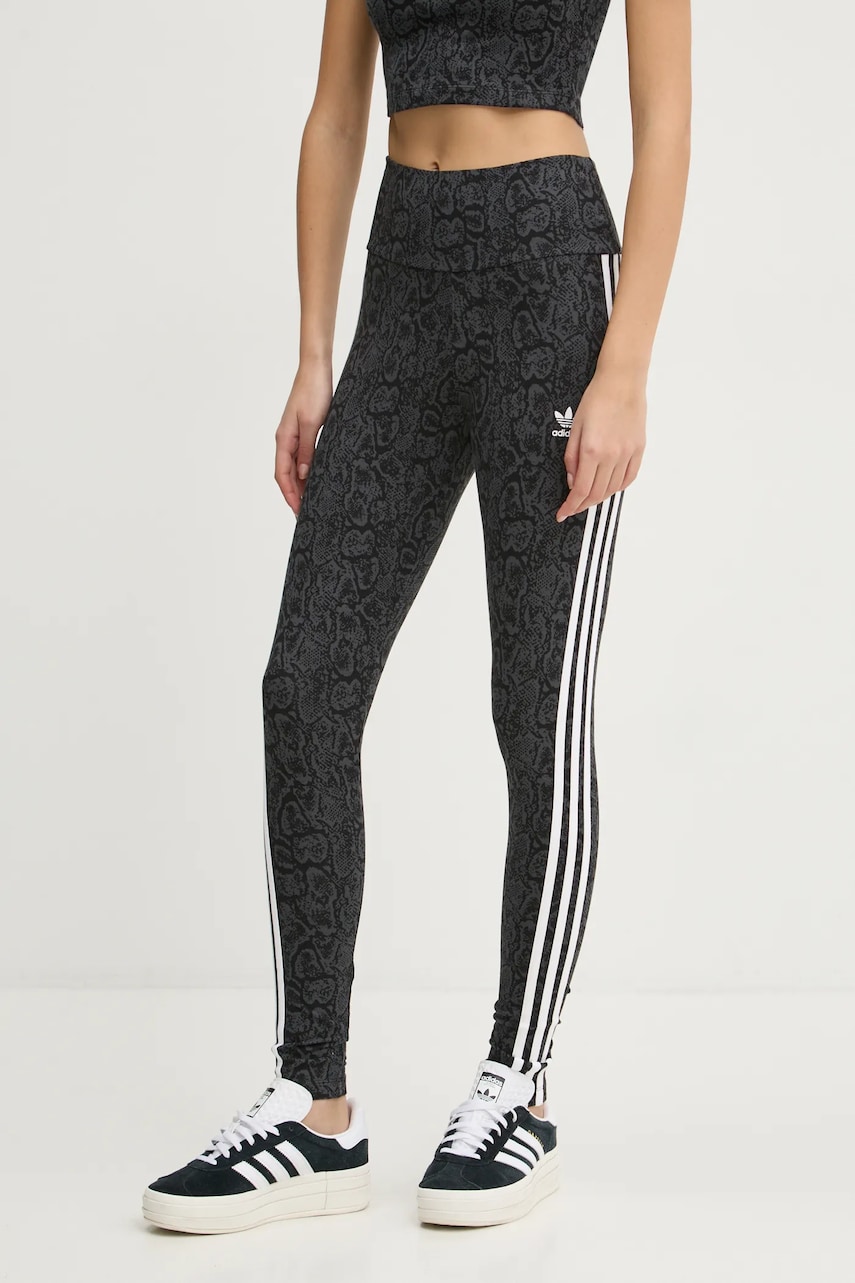 adidas Originals pantaloni SNAKE AOP LGNGS femei, culoarea gri, modelator, JC5751 adidas Originals pantaloni SNAKE AOP LGNGS femei, culoarea gri, modelator, JC5751