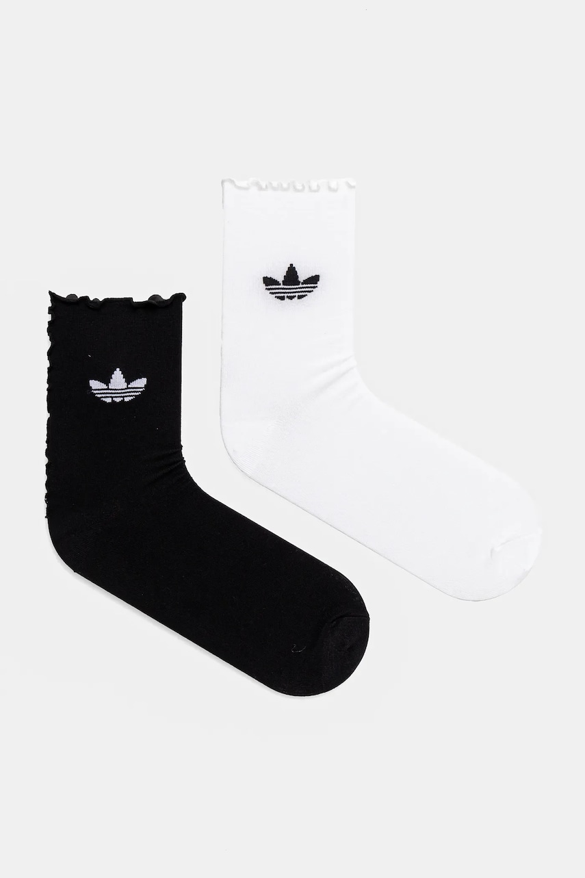 adidas Originals sosete 2-pack femei, culoarea alb, JD5623
