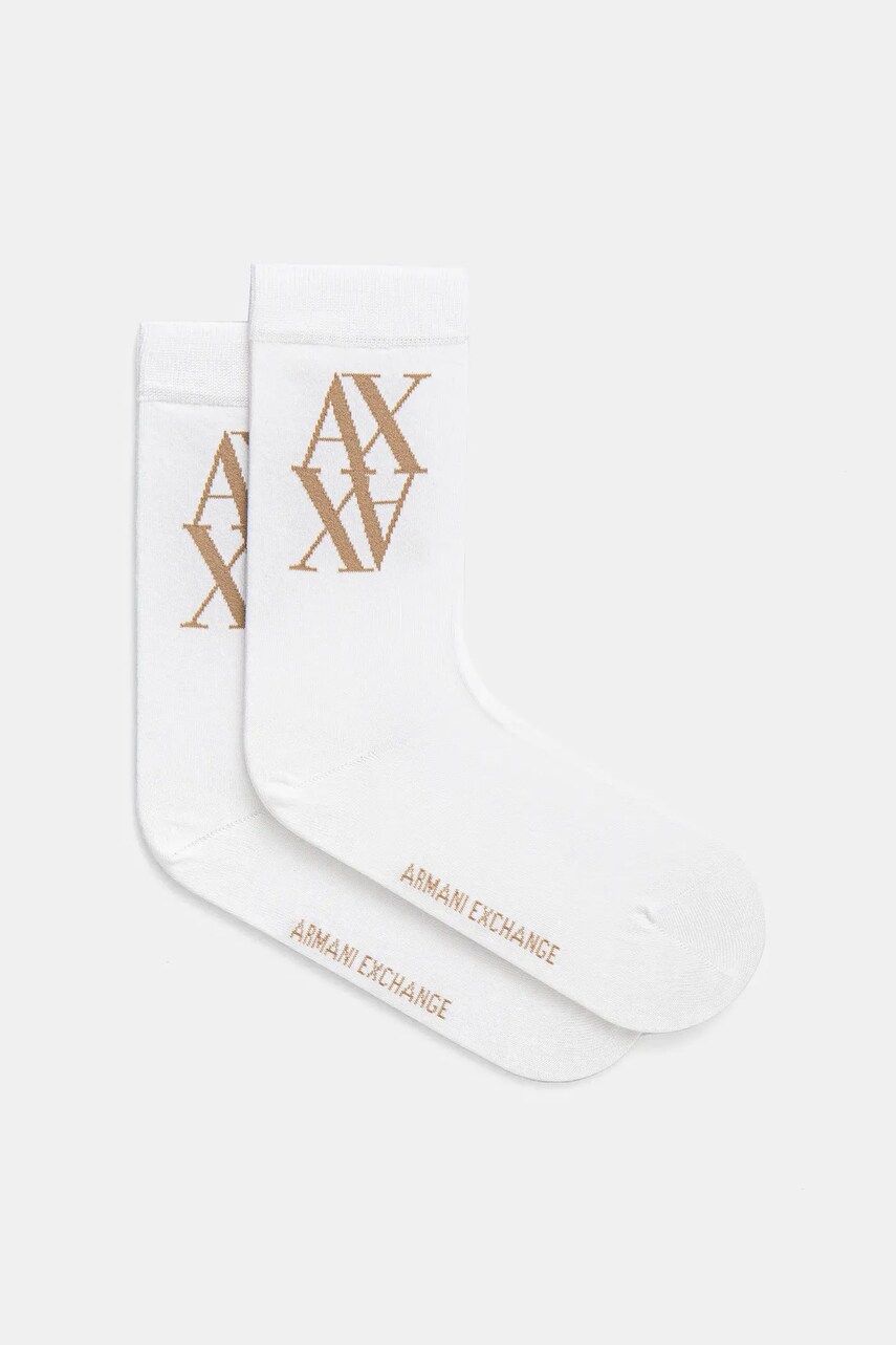Armani Exchange sosete femei, culoarea alb, XW000914 AF13661