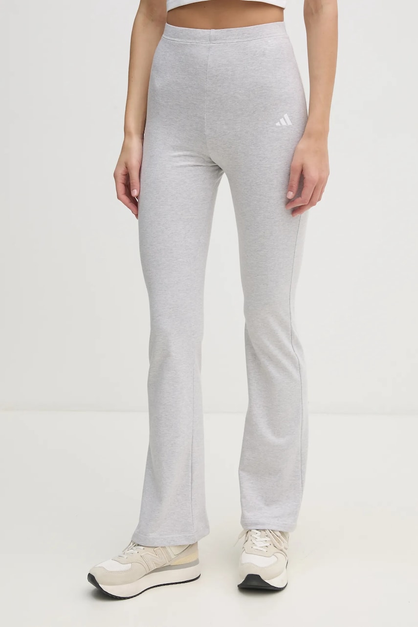 adidas colanti Essentials femei, culoarea gri, neted, JD9962 adidas colanti Essentials femei, culoarea gri, neted, JD9962