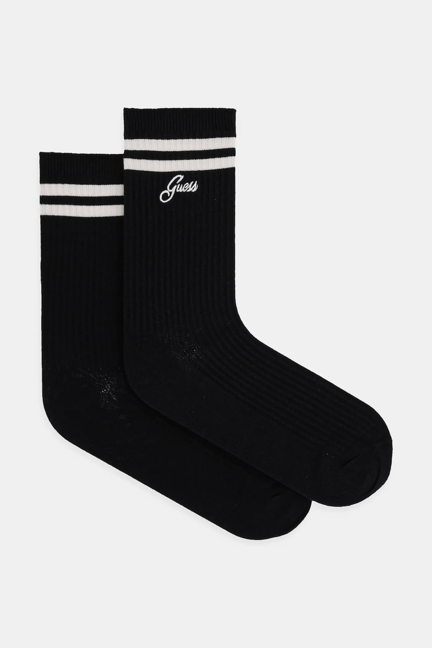 Levně Ponožky Guess COLLEGE dámské, černá barva, V5RZ04 Z3LH0