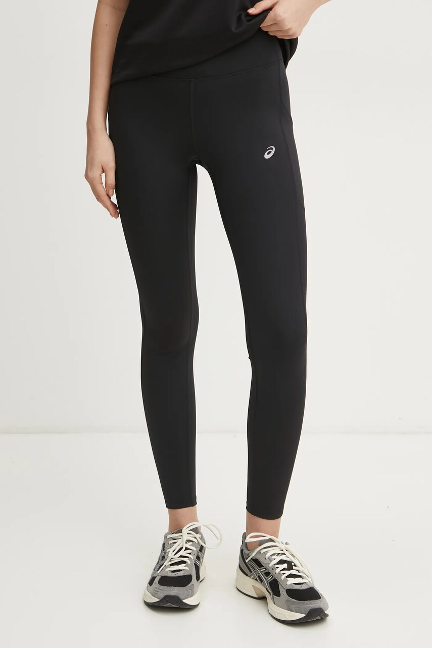 Asics leggins de alergare Core culoarea negru, neted, 2012D169