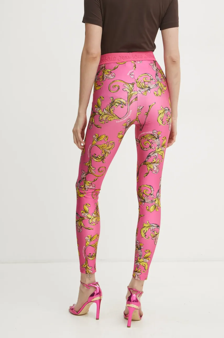 Леггинсы Versace Jeans Couture женские цвет розовый с узором 78HAC101 JS470 Леггинсы Versace Jeans Couture женские цвет розовый с узором 78HAC101 JS470