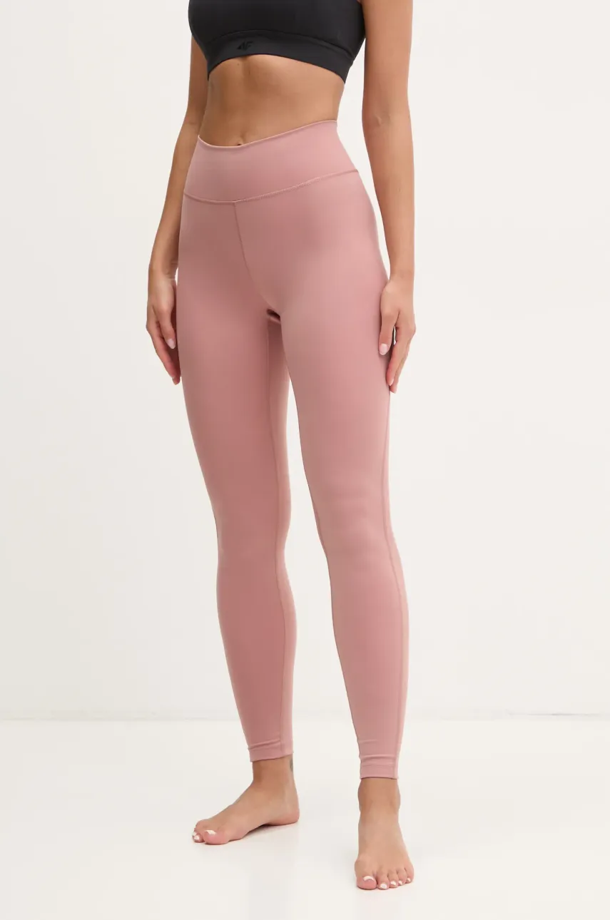 adidas Performance jambiere de yoga All Me Essentials culoarea roz, neted, JN6877