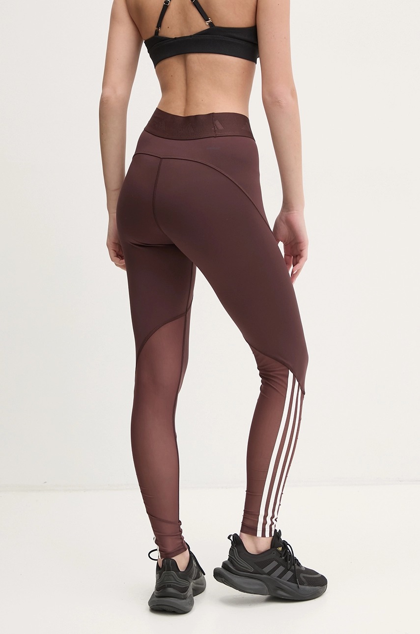 adidas Performance edzős legging Hyperglam barna, nyomott mintás, IX3237 termék 2. képe