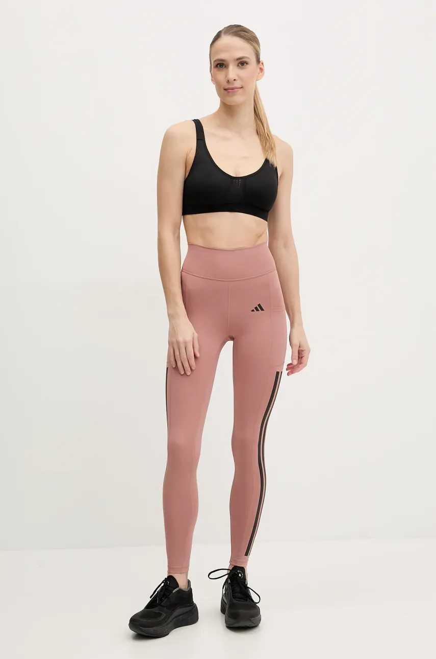 Тренировочные леггинсы adidas Performance Optime цвет оранжевый с принтом JI8764 Тренировочные леггинсы adidas Performance Optime цвет оранжевый с принтом JI8764