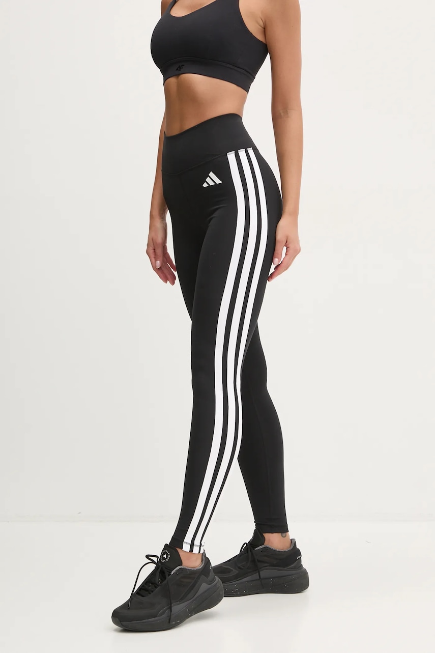 adidas Performance leggins de antrenament Essential culoarea negru, cu imprimeu, JD6545 adidas Performance leggins de antrenament Essential culoarea negru, cu imprimeu, JD6545